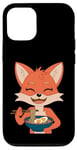 iPhone 12/12 Pro Happy Fox with Ramen Kawaii Food Design Case