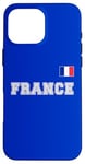 Coque pour iPhone 16 Pro Max FRANCE avec drapeau pavillon sur la poitrine