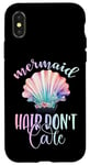 iPhone X/XS Black Mermaid Hair Dont Care,Rainbow Mermaid Hair Don't Care Case