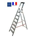 Escabeau aluminium 7 marches - ESCALUX - ESCANORM - Haut. travail 3,47 m - Charge maximale 150 kg