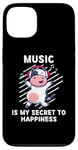 Coque pour iPhone 13 La musique d'une vache mignonne est le secret de mon bonheur, Kawaii Cow