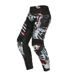 O'NEAL | Pantalon de Motocross | Moto Enduro | Tissus Denier durables, avec Une Grande liberté de Mouvement, Coupe athlétique | Pantalon Mayhem Scarz V.22 | Adulte | Noir Blanc Rouge | Taille 32/48