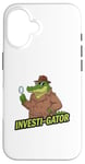 iPhone 16 Kids Funny Investi-Gator Detective Pun Alligator Reptile Case