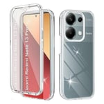 OUBELI Transparente Coque pour Xiaomi Redmi Note 13 Pro 4G, avec Protecteur d'écran Protection complète du Corps à 360°Housse de Protection Antichoc Case Silicone TPU et PC Bumper