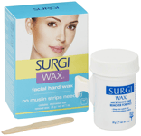 Surgi Facial Hair Removal Hard Wax for Face Microwave Formula NO STRIPS NEEDED