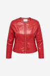 Only Carmakoma - Jacka carSaramy Faux Leather Jacket - Röd