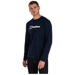 Berghaus Men's Organic Big Classic Logo Long Sleeve T-Shirt, Dusk, XS