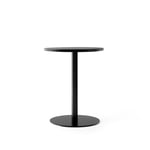 Audo Copenhagen - Harbour Column Dining Table Ø60 Black Painted Oak Veneer with Black Base - Spisebord - Norm Architects - Svart - MDF/Metall/Tre