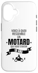 Coque pour iPhone 16 idée cadeau pour un motard humour homme original 19 ans