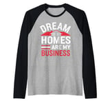 Real Estate Girl Property Management Broker Realtor Raglan Baseball Tee