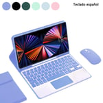 Espanjalainen näppäimistö kosketuslevyllä Samsung Galaxy Tab A9+ A9 Plus 11 tuuman SM-X210 X216 X218 kotelon suojus kynätelineellä Espanjan vaaleanpunainen kosketusnäppäinkotelo