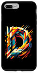 Coque pour iPhone 7 Plus/8 Plus Lettre initiale de l'alphabet D dans un style d'art abstrait