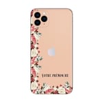 Coque Iphone 12 MINI fleur vintage prenom