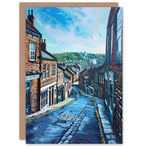 Greeting Card Winding Road Barnsley South Yorkshire Painting Blank Birthday