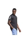 adidas Men's Club 3-Stripes Tennis Tee, Black, S