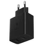 Original Samsung USB & USB-C Strömadapter 35W - Svart