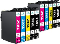 29XL Cartouches d'encre Compatible avec Cartouche Epson 29XL 29 Multipack pour Epson Workforce Pro XP432 XP245 XP455 XP235 XP345 XP255 XP452 XP352 XP455 XP435 (10-Pack)