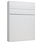 Armoire lit escamotable GENIUS blanc mat Ouverture assistée couchage 140*200