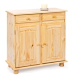 Buffet/bahut style campagne en pin massif Vilo Naturel PAMINA naturel : commode