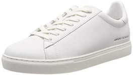 Armani Exchange Homme Lace Up Sneaker Sneakers Basses, Blanc (White 00001), 41 EU