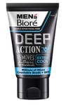 Biore Mens Facial Foam Double Scrub Black And White Deep Clean Extra Cool 100 g.