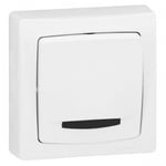 Interrupteur VV ou poussoir lumineux - appareillage saillie complet blanc LEGRAND