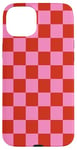 iPhone 15 Plus Red Pink Checkered Pink Red Checkered Pink and Red Checkered Case