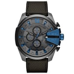 Diesel DZ4500 Mega Chief Chronograph Quartz Dark Grey Dial Mens Watch - Black - One Size