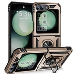 samsung Samsung Galaxy Z Flip 6 Military Armour Ring Case [Gold]