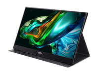 Acer Pm161q Bbmiuux - Pm1 Series - Led-Skjerm - 16" (15.6" Synlig) - Portabel - 1920 X 1080 Full Hd (1080P) @ 60 Hz - Ips - 250 Cd/M² - 800:1 - Hdr10 - 4 Ms - Mini Hdmi, 2Xusb-C - Høyttalere - Svart