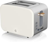 Swan Nordic White 2 Slice Toaster Wide Slots ST14610WHTN