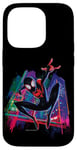 Coque pour iPhone 14 Pro Marvel Spider-Man Miles Morales Graffiti City