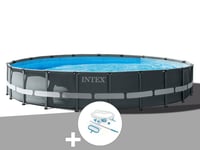 Kit piscine tubulaire Intex Ultra XTR Frame ronde 6,10 x 1,22 m + Kit d'entretien