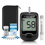 Blood Sugar Tester Diabetes Testing Kit Blood Sugar Tester with 25 Test Strips and 25 Lancets - for UK Diabetics by Exactive EQ Impulse in mmol/L