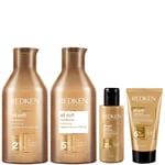 Redken All Soft Shampoo and Conditioner 300ml with Mini Shampoo 75ml and Conditioner 50ml Dry Hair Bundle (Worth £55.02)