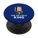 Ice Lolly King Funny Ice Pop Food Frozen Dessert PopSockets Adhesive PopGrip