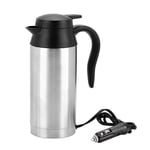 750ml Car Electric Kettle, DC 24V Travel Car Kettle, Stainless Steel Mug Car Coffee Cup Warmer, Hot Water Kettle Fast Boiling for Tea Coffee