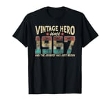 Vintage Hero Born 1967 The Journey Has Just Begun Birthday T-Shirt