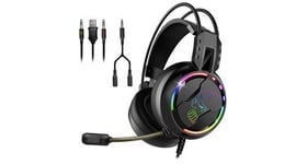 Casque pro h7 compatible switch / playstation / xbox / pc rétro éclairé rgb