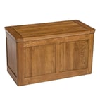 Large Blanket Box, Solid Oak Wooden Storage with Lid, Toy Storage Chest, Ottoman