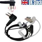 2 Pin Security Earpiece Headset For Motorola Kenwood Radio Walkie Talkie Uk