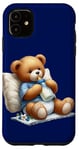 Coque pour iPhone 11 Brown Bear Ours en peluche pour bébé garçon