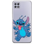 ERT GROUP Coque de téléphone Portable pour Samsung A22 5G Original et sous Licence Officielle Disney Motif Stitch 019 Parfaitement adapté à la Forme du téléphone Portable, partiel imprimé