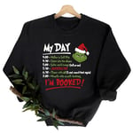 Dam Grinch Jultröja Xmas Tryckt Lös Jumper Toppar Kostym Långärmad black L