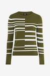 Only - Tröja onlCally L/S Block Stripe Pullover - Grön