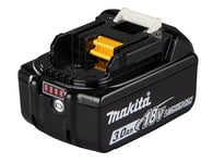 Makita BL1830B battery Li-Ion 3.0Ah 18Volt with Charge Indicator-1975995, black