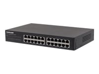 Intellinet 24-Port Gigabit Ethernet Switch, 24 x 10/100/1000 Mbit/s RJ45-Ports, IEEE 802.3az (Energy Efficient Ethernet), Desktop, 19" Rackmount, Metal - Commutateur - non géré - 24 x 10/100/1000...