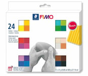 Staedtler Fimo Soft Oven Hardening Modelling Clay - Assorted Colours, 24 X 25g