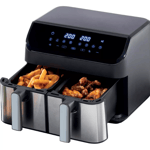 Daewoo Double Drawer Air Fryer Rotisserie 9L Bake Dehydrate Roast Oven Black