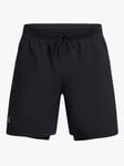 Under Armour Launch 7" 2-in-1 Shorts - Herre - Sort - L